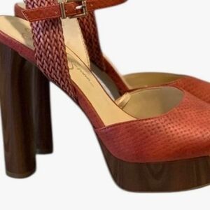 Jessica Simpson Textured Red Heels
